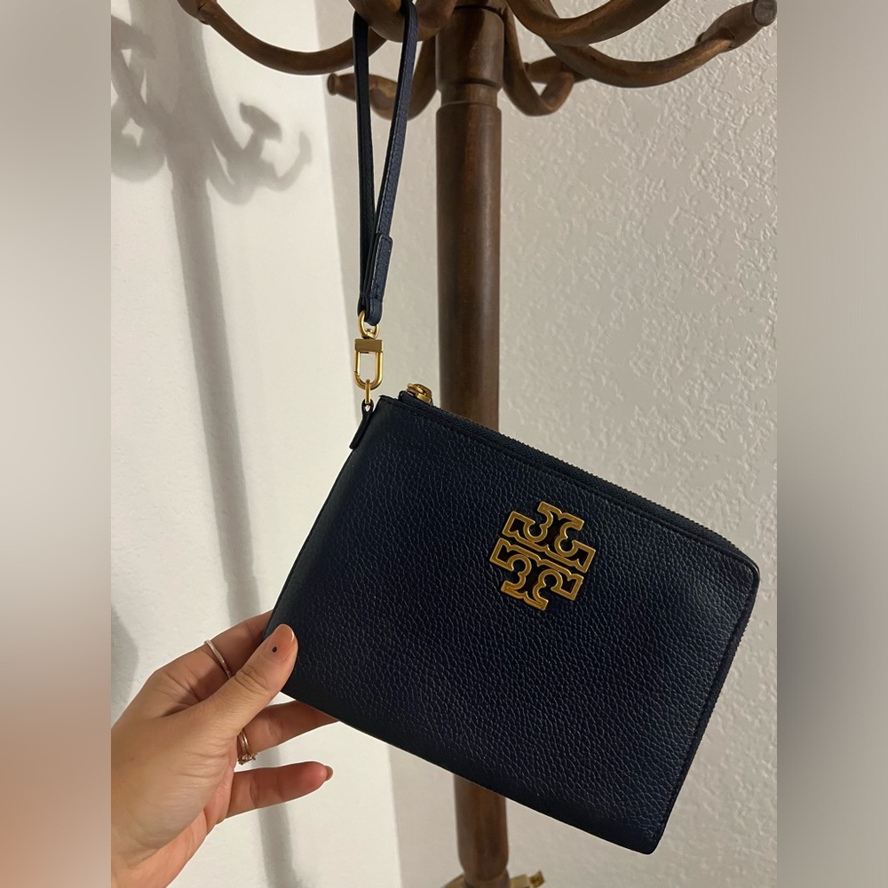 Blue Tory Burch Wristlet